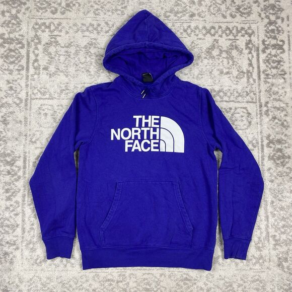 The North Face Pullover Hoodie Blue Long Sleeve Pockets Men's Size Small - Picture 1 of 5